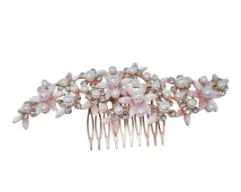 grzebyk-rozowe-zloto-rose-gold-kwiaty-i-perelki