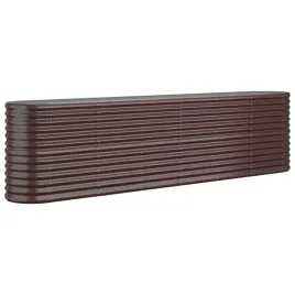 brazowa-owalna-donica-ogrodowa-260-x-40-x-68-cm-ze-stali-ocynkowanej