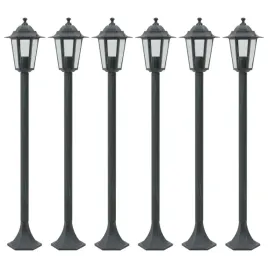 lampy-ogrodowe-110-cm-e27-aluminium-ciemnozielone-6-szt