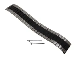 bransoleta-do-zegarka-rozciagana-matowa-czarno-srebrna-22-mm-teleskopy