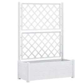 biala-donica-ogrodowa-z-kratka-100-x-43-x-142-cm-pojemnosc-90-l