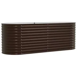 podniesiony-grzadka-brazowy-240-x-80-x-81-cm-stal