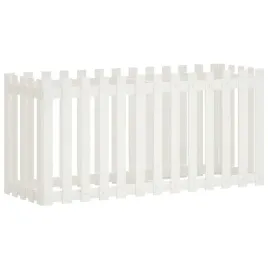rabata-ogrodowa-z-plotkiem-biala-150x50x70-cm-drewno-sosnowe