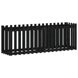 rabata-ogrodowa-z-plotkiem-czarna-200x50x70cm-drewno-sosnowe