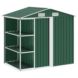 szopa-ogrodowa-z-regalem-zielona-205x130x183-cm-zelazna