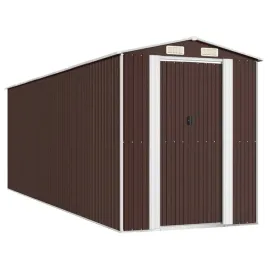 szopa-ogrodowa-ciemny-braz-192x606x223-cm-stal-galwanizowana