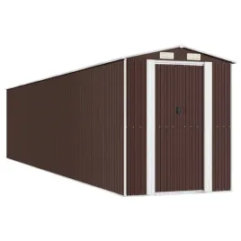 szopa-ogrodowa-ciemny-braz-192x938x223cm-stal-galwanizowana