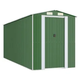 szopa-ogrodowa-zielona-192x523x223-cm-stal-galwanizowana