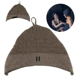 czapka-do-sauny-bawelna-kapelusz-ochronna-rento-kenno-brazowa-unisex