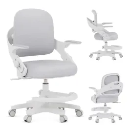 fotel-ergonomiczny-dla-dziecka-150-cm-szare-grey-krzeslo-obrotowe