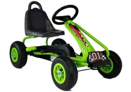 gokart-na-pedalypompowane-kola-g201-zielony