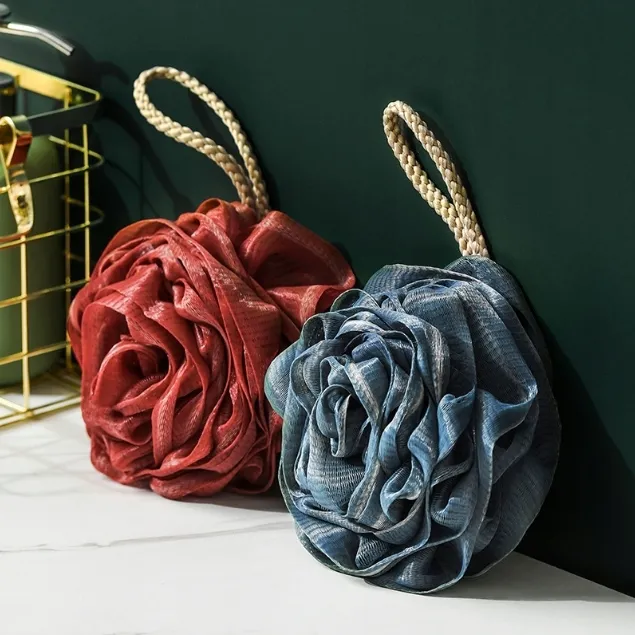 myjka-gabka-do-kapieli-w-ksztalcie-rozy-granatowa-stan-nowy