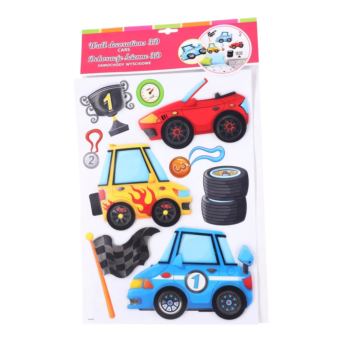 dekoracja-scienna-3d-cars