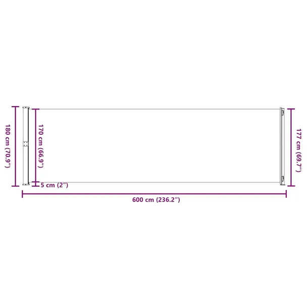 markiza-boczna-180x600-cm-czerwona-stan-nowy-marka-bez-marki