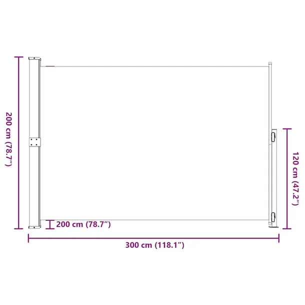 markiza-boczna-200x300cm-szara-stan-nowy-szerokosc-produktu-300-cm
