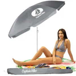 parasol-plazowy-lamany-z-filtrem-upf50-captain-mike-160cm-szary