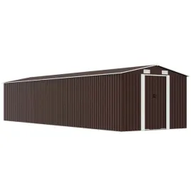 szopa-ogrodowa-brazowa-257x779x181-cm-stal-galwanizowana