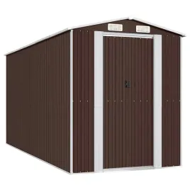 szopa-ogrodowa-ciemny-braz-192x440x223-cm-stal-galwanizowana