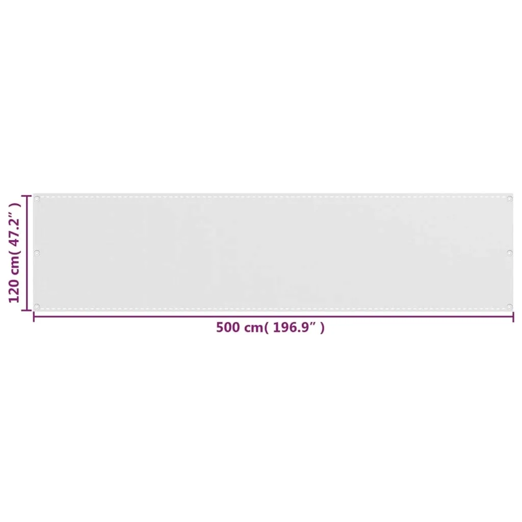 parawan-balkonowy-hdpe-120x500-cm-bialy-stan-nowy