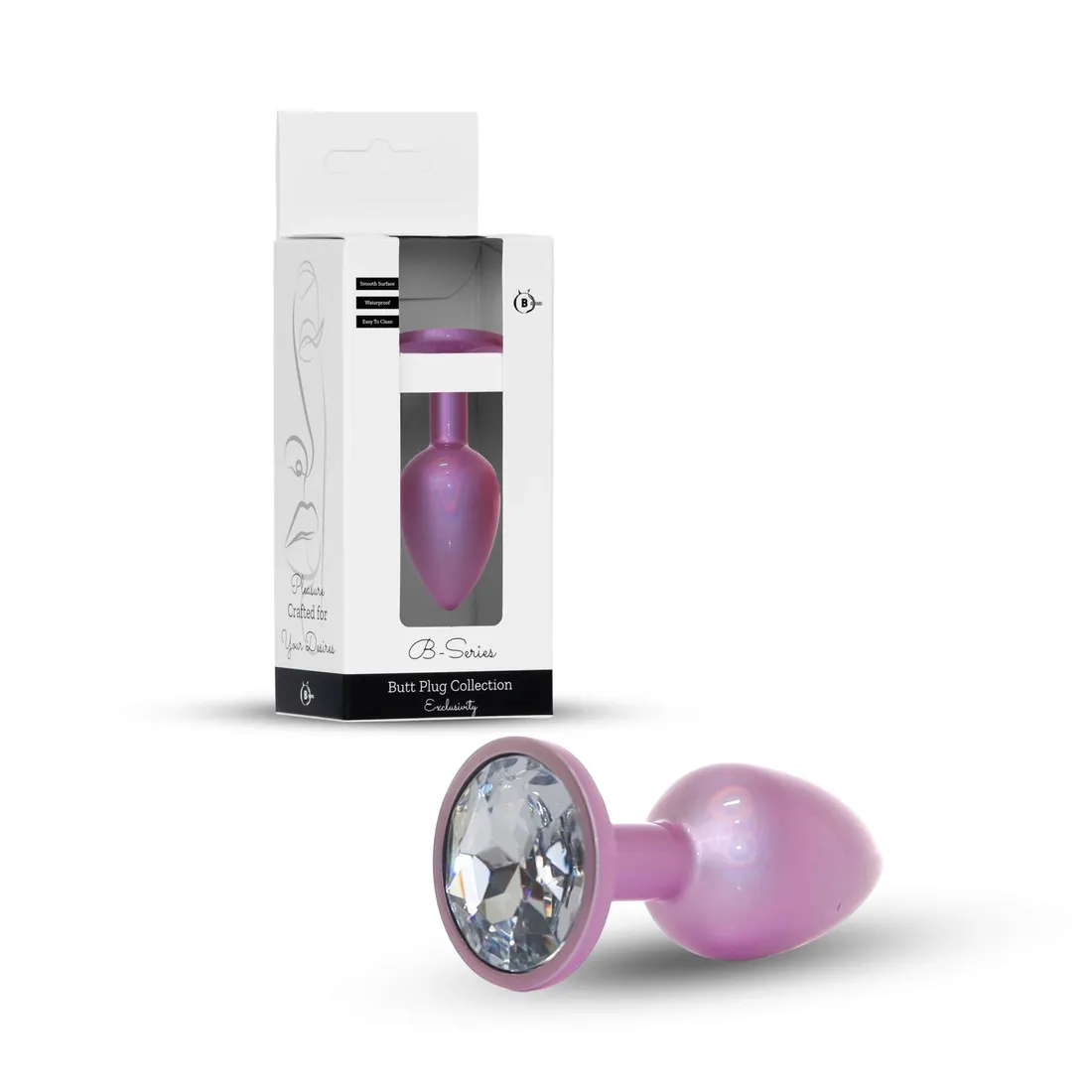 plug-jewellery-pearl-pink-plug-clear-m-stan-nowy