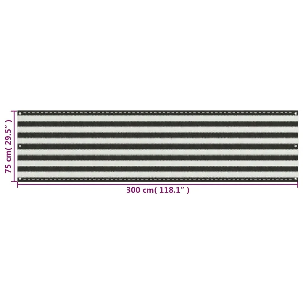 parawan-hdpe-75x300cm-antracyt-bialy-stan-nowy