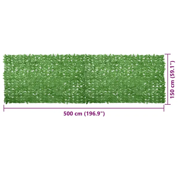 parawan-lisc-zielony-500x150-cm-stan-nowy