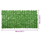 parawan-zielone-liscie-200x100-cm-stan-nowy