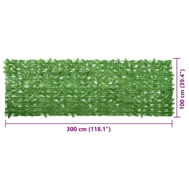 parawan-zielone-liscie-300x100-cm-stan-nowy