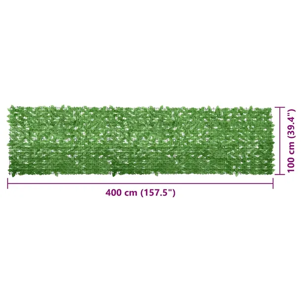 parawan-zielone-liscie-400x100-cm-stan-nowy