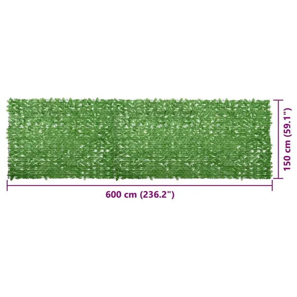 parawan-zielone-liscie-600x150-cm-stan-nowy