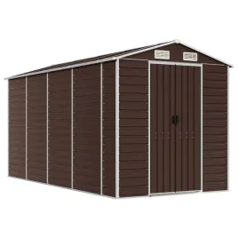 szopa-ogrodowa-z-ocynkowanej-stali-brazowa-191-x-385-x-198-cm