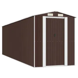 szopa-ogrodowa-ciemny-braz-192x689x223-cm-stal-galwanizowana