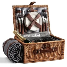 kosz-piknikowy-wiklinowy-z-mata-dla-4-z-wyposazeniem-termiczny-na-prezent