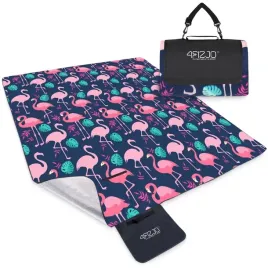 koc-piknikowy-plazowy-mata-turystyczna-wodoodporna-izolacja-200-cm-flamingi