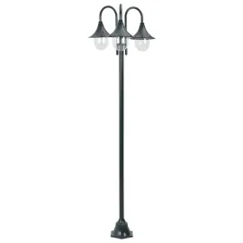 lampa-ogrodowa-3-latarnie-ciemnozielona-aluminiowa-63x63x220-cm