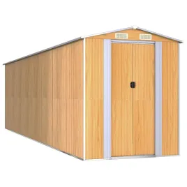 szopa-ogrodowa-jasnobrazowa-192x689x223-cm-stal-galwanizowana