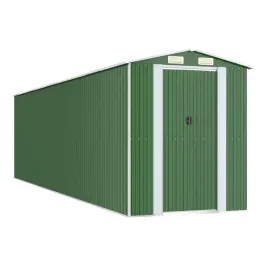 szopa-ogrodowa-zielona-192x772x223-cm-stal-galwanizowana