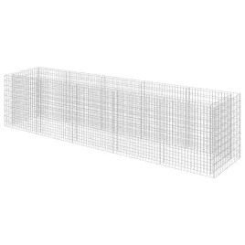 donica-gabionowa-450x90x100-cm-srebrna-stal-galwanizowana