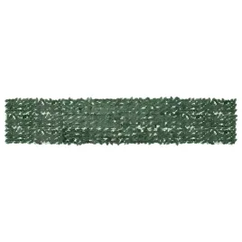 parawan-balkonowy-z-zielonych-lisci-400-x-75-cm-ciemnozielony