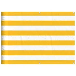 parawan-balkonowy-w-zolte-i-biale-paski-75x1000-cm