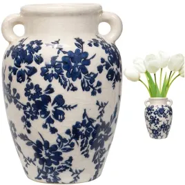 wazon-dzbanek-23cm-ceramiczny-na-kwiaty-retro-bialy-roze-wysoki-do-salonu