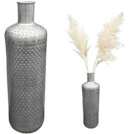 wysoki-wazon-podlogowy-butelka-46cm-metalowy-srebrny-waski-podluzny-loftowy