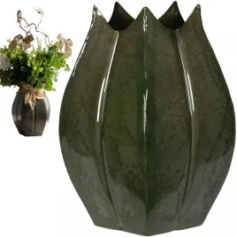 wazon-na-kwiaty-bukiet-zielony-30cm-metalowy-loft-wysoki-duzy-do-salonu