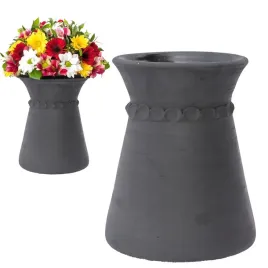 wazon-gliniany-21cm-na-kwiaty-bukiet-trawe-czarny-skandynawski-terakota