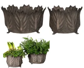 doniczka-liscie-28cm-duza-metalowa-szara-okragla-loft-oslonka-donica-2-szt