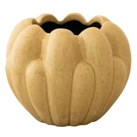 donica-ceramiczna-bezowa-kwiat-polysk-oslonka-donica-okragla-14cm