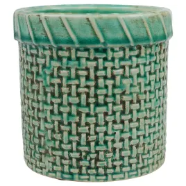 donica-kosz-ceramiczna-ciemna-zielen-sr-13cm