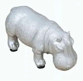 figurka-na-szafke-hipopotam-tworzywo-srebrne-12cm