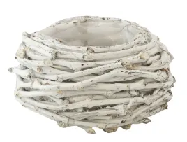 donica-gniazdo-drewniana-biala-sr-22cm