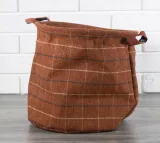 organizer-iris-brazowy-w-krate-sr-32cm-stan-nowy